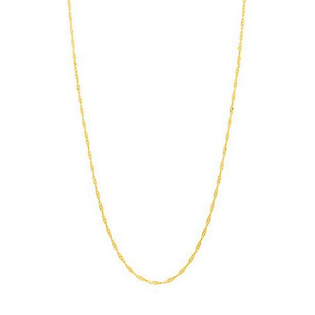 CORRENTE FOLHEADO A OURO FIO CINGAPURA 0,20MM. MED 60CM ROMMANEL 531184