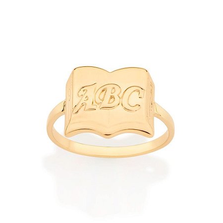 ANEL INFANTIL FOLHEADO A OURO LIVRO ABC ROMMANEL 513255