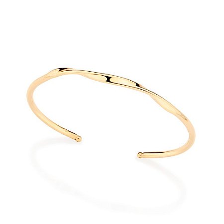 BRACELETE FOLHEADO A OURO ARO TORCIDO. MED 6,5CM ROMMANEL 552029