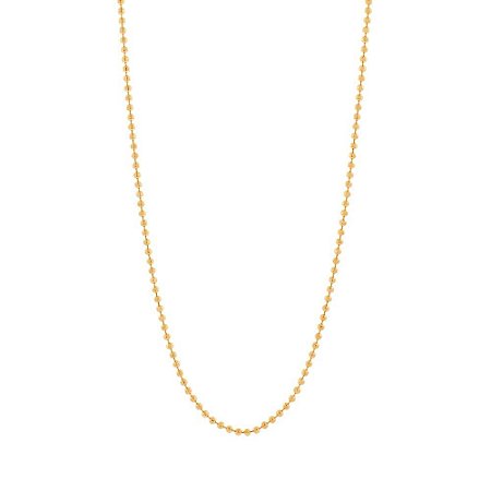 CORRENTE FOLHEADO A OURO FORMADA POR BOLAS DIAMANTADAS. MED 42CM ROMMANEL 532421
