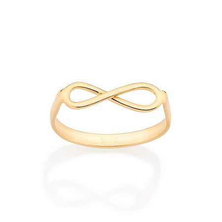 ANEL SKINNY FOLHEADO A OURO INFINITO ROMMANEL 513303