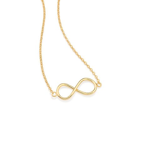 GARGANTILHA FOLHEADO A OURO INFINITO. MED 50CM ROMMANEL 532388