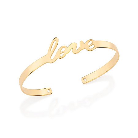 BRACELETE LOVE FOLHEADO A OURO. MED 6,2CM ROMMANEL 552044