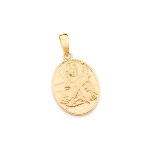 PINGENTE MEDALHA FOLHEADO A OURO SANTA LUZIA. MED 2,8CM ROMMANEL 542668