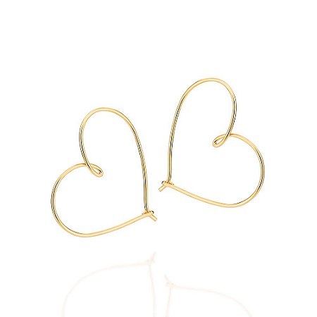ARGOLA CORAÇÃO FOLHEADO A OURO. MED 4,8CM ROMMANEL 527128
