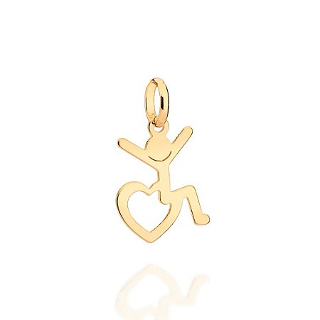 PINGENTE FOLHEADO A OURO AMOR ESPECIAL. MED 2,3CM ROMMANEL 542693