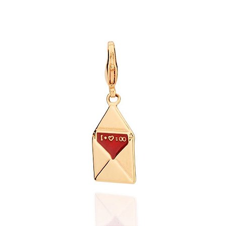 PINGENTE FOLHEADO A OURO FÓRMULA DO AMOR. MED 3CM ROMMANEL 542700