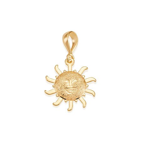 PINGENTE FOLHEADO A OURO FORMATO SOL. MED 1,6CM ROMMANEL 540481