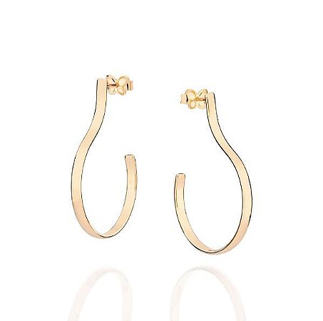 ARGOLA LISA FOLHEADO A OURO. MED 3,5CM ROMMANEL 527150