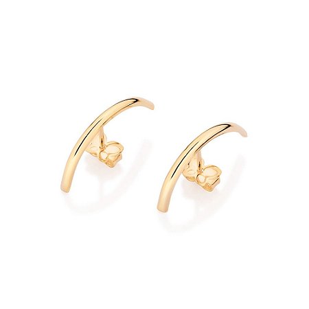 BRINCO EAR HOOK FOLHEADO A OURO. MED 2,1CM ROMMANEL 527157