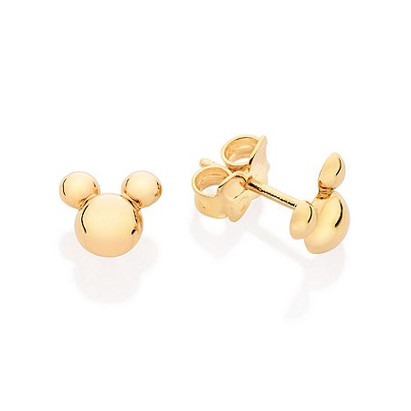 BRINCO FOLHEADO A OURO MICKEY. MED 0,70CM ROMMANEL 527226