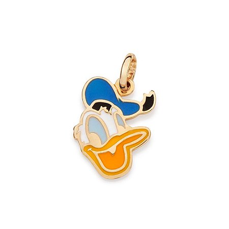 PINGENTE FOLHEADO A OURO ROSTO DO PATO DONALD. MED 2CM ROMMANEL 542750