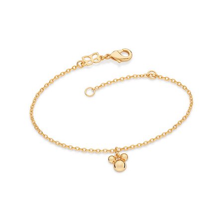 PULSEIRA INFANTIL FOLHEADO A OURO MICKEY. MED 16CM ROMMANEL 552126