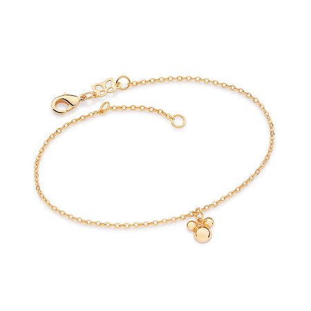 PULSEIRA FOLHEADO A OURO MICKEY. MED 20CM ROMMANEL 552127