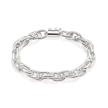 PULSEIRA PRATA 925 ELO OVAL DUPLO 19CM ROMMANEL 850044