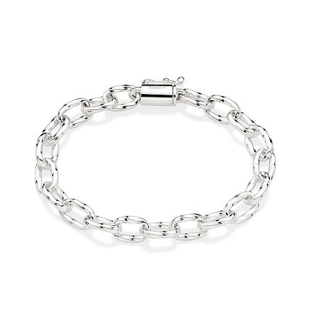 PULSEIRA PRATA 925 ELO OVAL TORCIDO 18CM ROMMANEL 850043