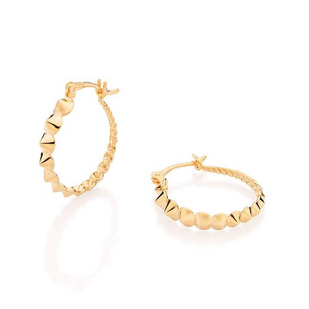 ARGOLA FOLHEADO A OURO SPIKES. MED 2,5CM ROMMANEL 527197