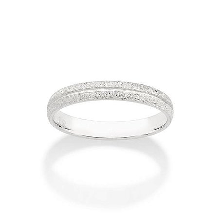 ALIANÇA DE COMPROMISSO PRATA 925 DIAMANTADA 3MM ROMMANEL 810216