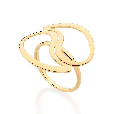 ANEL GOTAS FOLHEADO A OURO ROMMANEL 513408