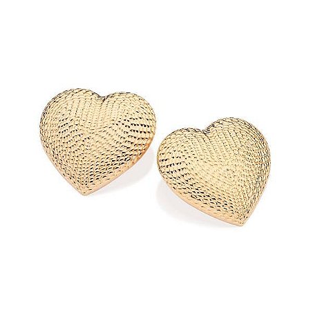 BRINCO BOTÃO FOLHEADO A OURO CORAÇÃO SUPREMO. MED 4,2CM ROMMANEL 527214