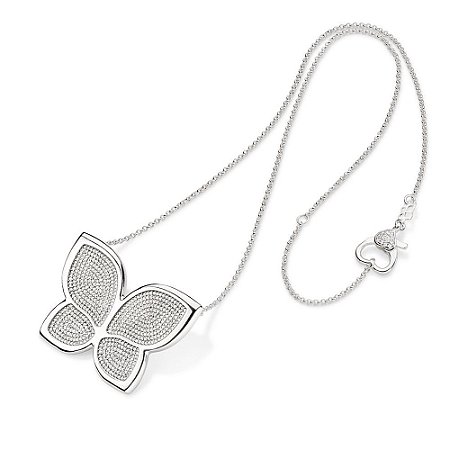 MAXI GARGANTILHA BORBOLETA PRATA 925. MED 50CM ROMMANEL 830065