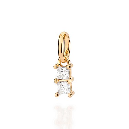 PINGENTE FOLHEADO A OURO COM ZIRCÔNIA. MED 1,4CM ROMMANEL 542740