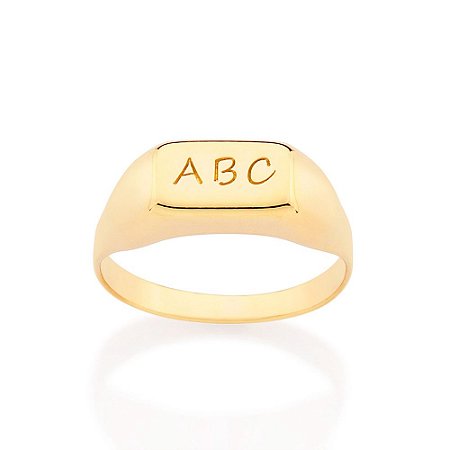 ANEL INFANTIL FOLHEADO A OURO ABC ROMMANEL 513393