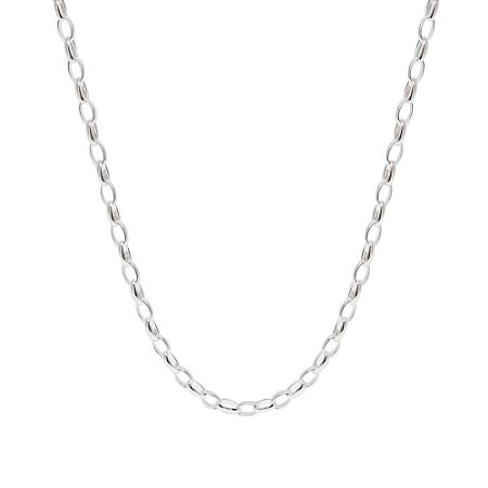 CORRENTE PRATA 925 ELO CADEADO OVAL 42CM ROMMANEL 830081