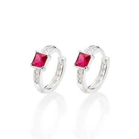 ARGOLA PRATA 925 COM ZIRCÔNIAS. MED 1,3CM ROMMANEL 820144