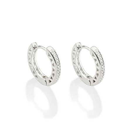 ARGOLA PRATA 925 COM ZIRCÔNIAS. MED 1,4CM ROMMANEL 820158