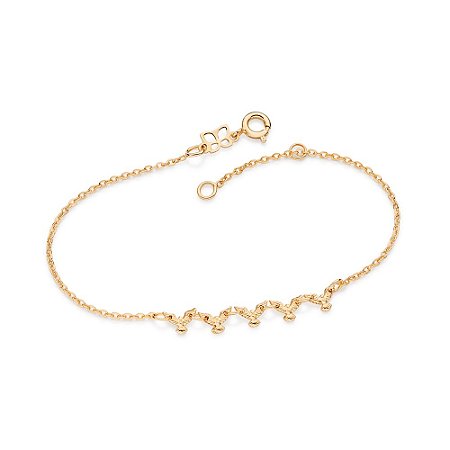 PULSEIRA FOLHEADO A OURO ESPÍRITO SANTO. MED 19CM ROMMANEL 552132