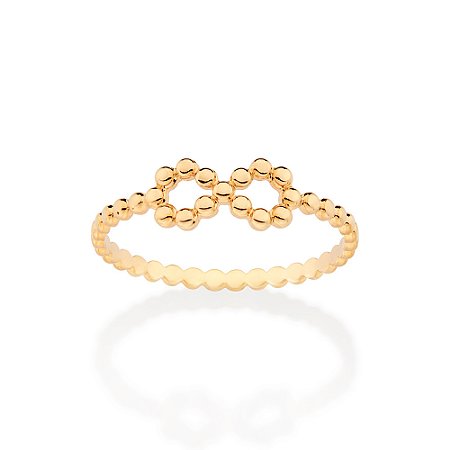 ANEL SKINNY FOLHEADO A OURO INFINITO ROMMANEL 513430