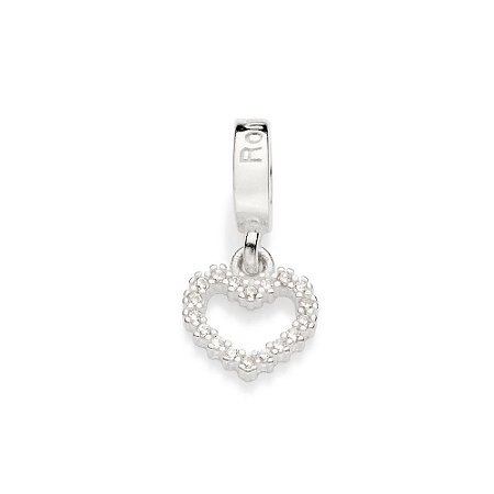 BERLOQUE PRATA 925 CORAÇÃO COM ZIRCÔNIAS. MED 1,8CM ROMMANEL 840075