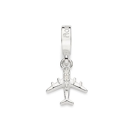 BERLOQUE PRATA 925 AVIÃO COM ZIRCÔNIAS. MED 2CM ROMMANEL 840076