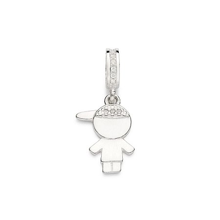 BERLOQUE PRATA 925 MENINO COM ZIRCÔNIAS. MED 2,4CM ROMMANEL 840078