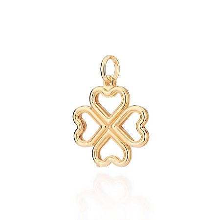 PINGENTE FOLHEADO A OURO TREVO DE QUATRO FOLHAS. MED 2,9CM ROMMANEL 542815