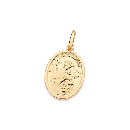 PINGENTE MEDALHA FOLHEADO A OURO NOSSA SENHORA DO PERPÉTUO SOCORRO. MED 2,8CM ROMMANEL 542821