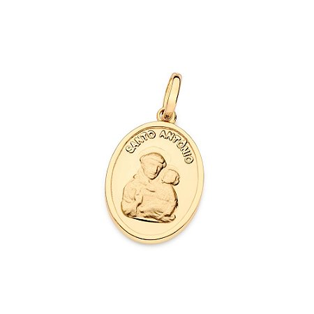 PINGENTE MEDALHA FOLHEADO A OURO SANTO ANTÔNIO. MED 2,8CM ROMMANEL 542832