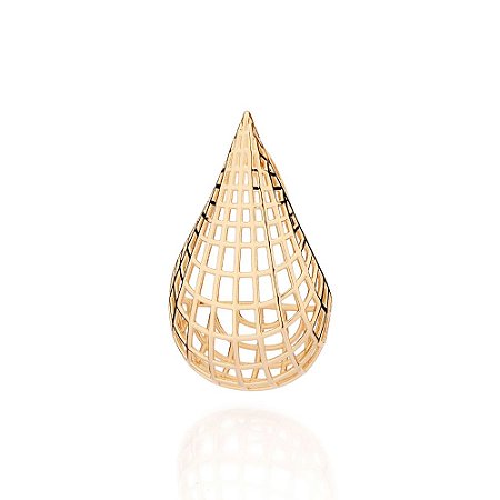 MAX PINGENTE FOLHEADO A OURO GOTA ABAULADA. MED 5CM ROMMANEL 542848