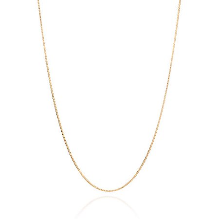 CORRENTE FOLHEADO A OURO FIO VENEZIANA. MED 90CM ROMMANEL 532538