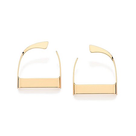 ARGOLA ESTRIBO FOLHEADO A OURO. MED 3,3CM ROMMANEL 527307