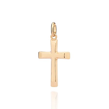 PINGENTE MASCULINO FOLHEADO A OURO FORMATO CRUZ. MED 3,8CM ROMMANEL 542843