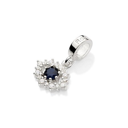 BERLOQUE PRATA 925 OLHO GREGO COM ZIRCÔNIAS BRANCO COM AZUL. MED 2CM ROMMANEL 840103
