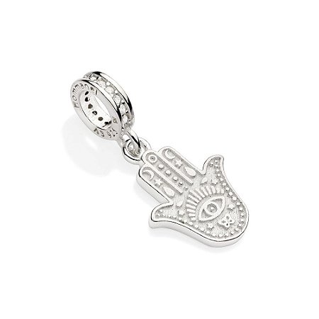 BERLOQUE PRATA 925 MÃO DE HAMSÁ COM ZIRCÔNIAS. MED 2,4CM ROMMANEL 840102