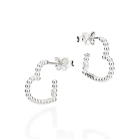 ARGOLA CORAÇÃO PRATA 925. MED 1,4CM ROMMANEL 820183