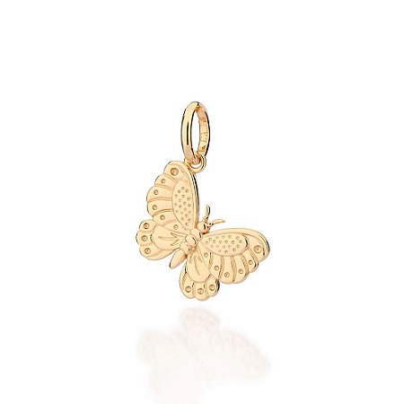 PINGENTE BORBOLETA FOLHEADO A OURO. MED 2CM ROMMANEL 542852