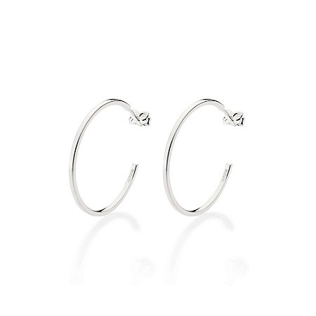 ARGOLA LISA PRATA 925 ARO QUADRADO. MED 3,4CM ROMMANEL 820180