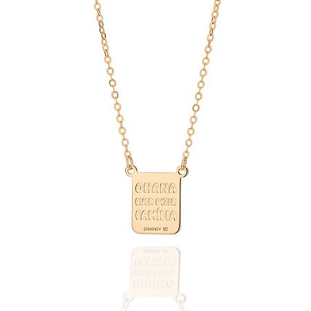 GARGANTILHA OHANA STITCH FOLHEADO A OURO. MED 50CM ROMMANEL 532547