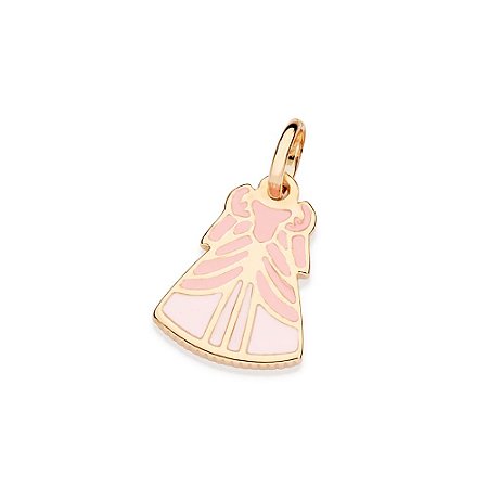 PINGENTE FOLHEADO A OURO VESTIDO PRINCESA ARIEL. MED 2,1CM ROMMANEL 542862