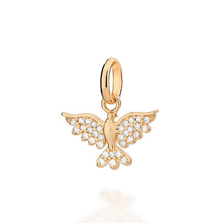 PINGENTE FOLHEADO A OURO ESPÍRITO SANTO. MED 1,5CM ROMMANEL 542836